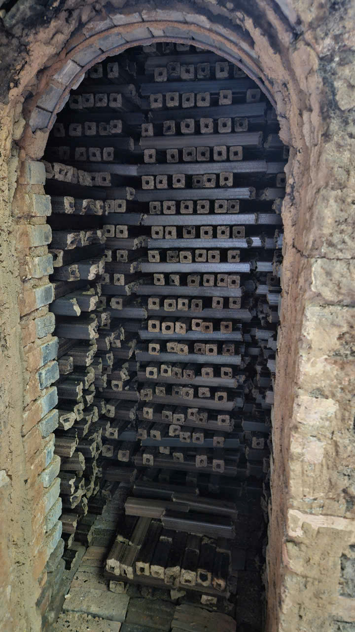 Traditional charcoal kiln in Vietnam