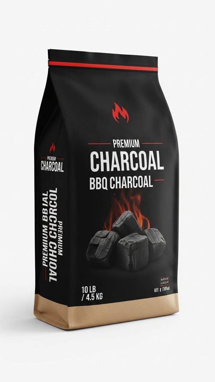 Premium BBQ charcoal bag packaging