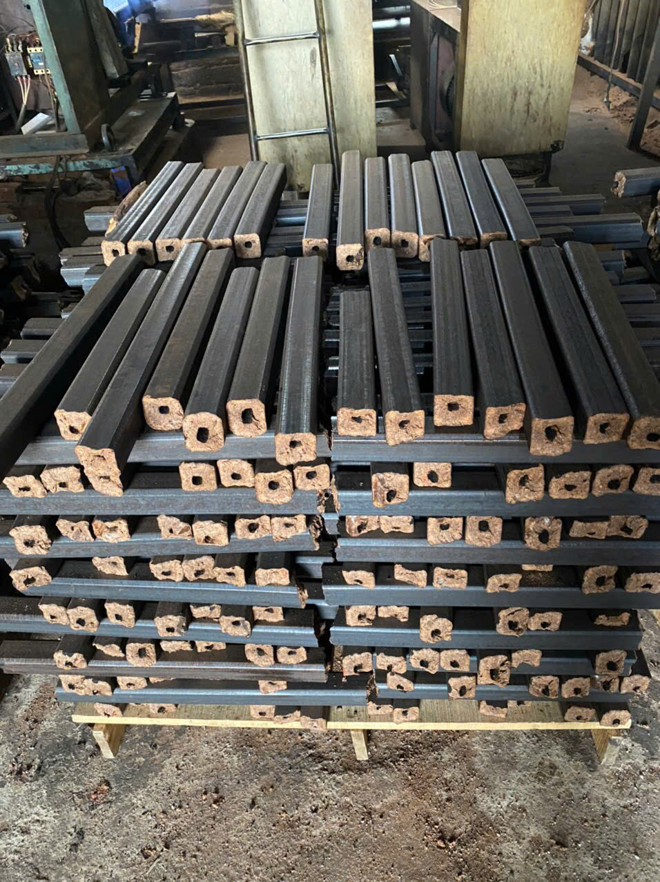 Charcoal graded by hand